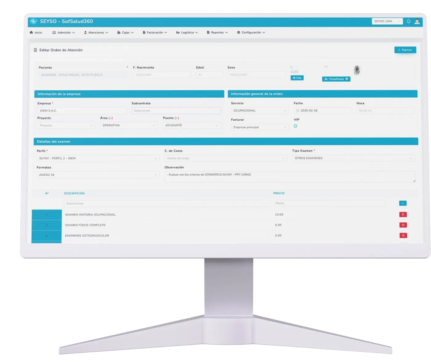 Software para clínica ocupacional