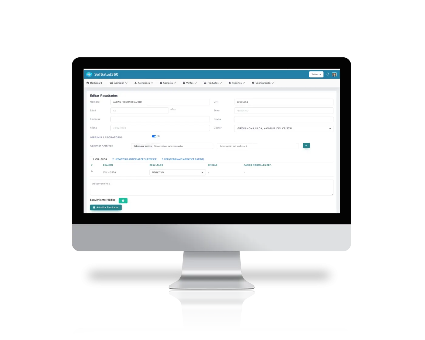 Software para laboratorio clínico