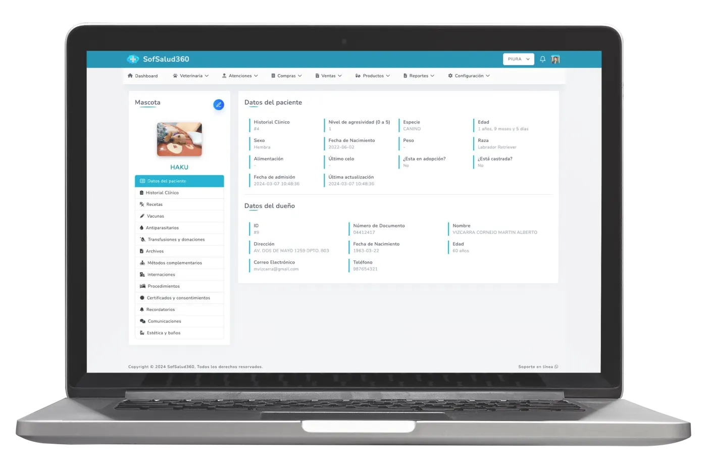 Software para clínica veterinaria